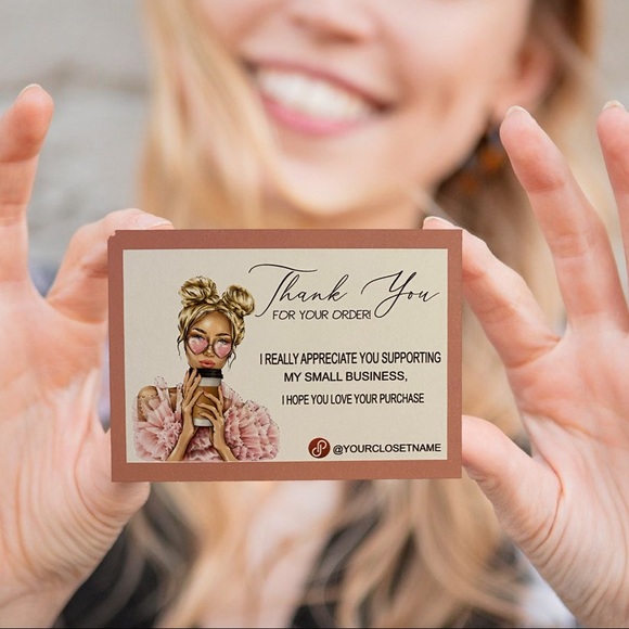 100 poshmark Thank you for your purchase cards - Picture 2 of 16